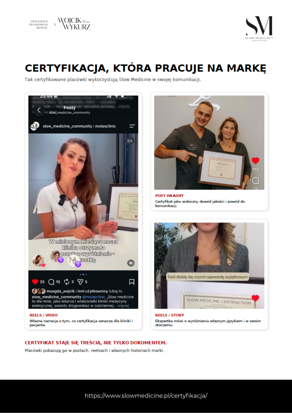 Przykłady wykorzystania certyfikatu w komunikacji placówek